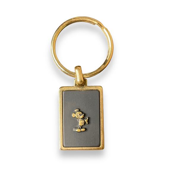 Disney Accessories - Vintage RARE Disney Mickey Mouse Gold Tone Keychain